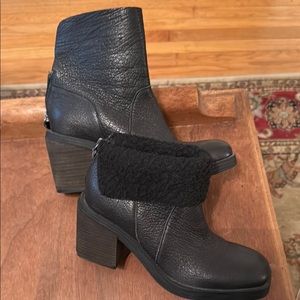 EUC Kelsey Dagger Brooklyn Black Leather Ankle Boots